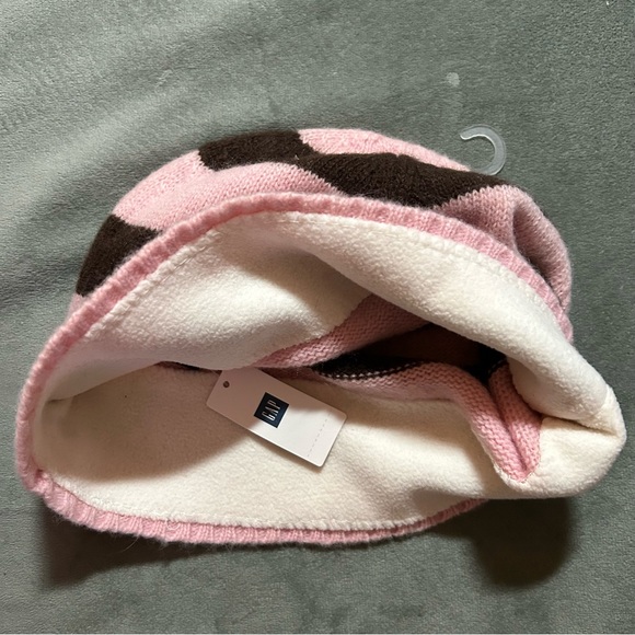 GAP kid pink/brown beanie one size - Picture 4 of 5